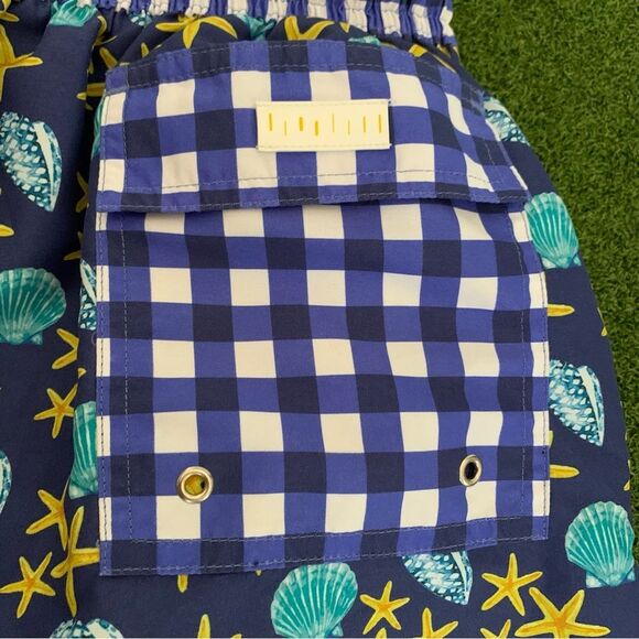 Palmacea men’s starfish and seashell print swim trunks short size X-Large - Picture 4 of 8